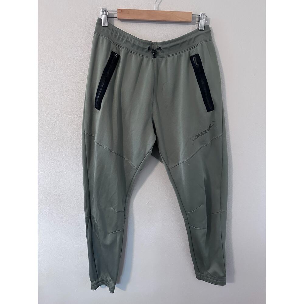 Nike Air Max mens size large sweatpants sage green joggers soccer preppy pockets